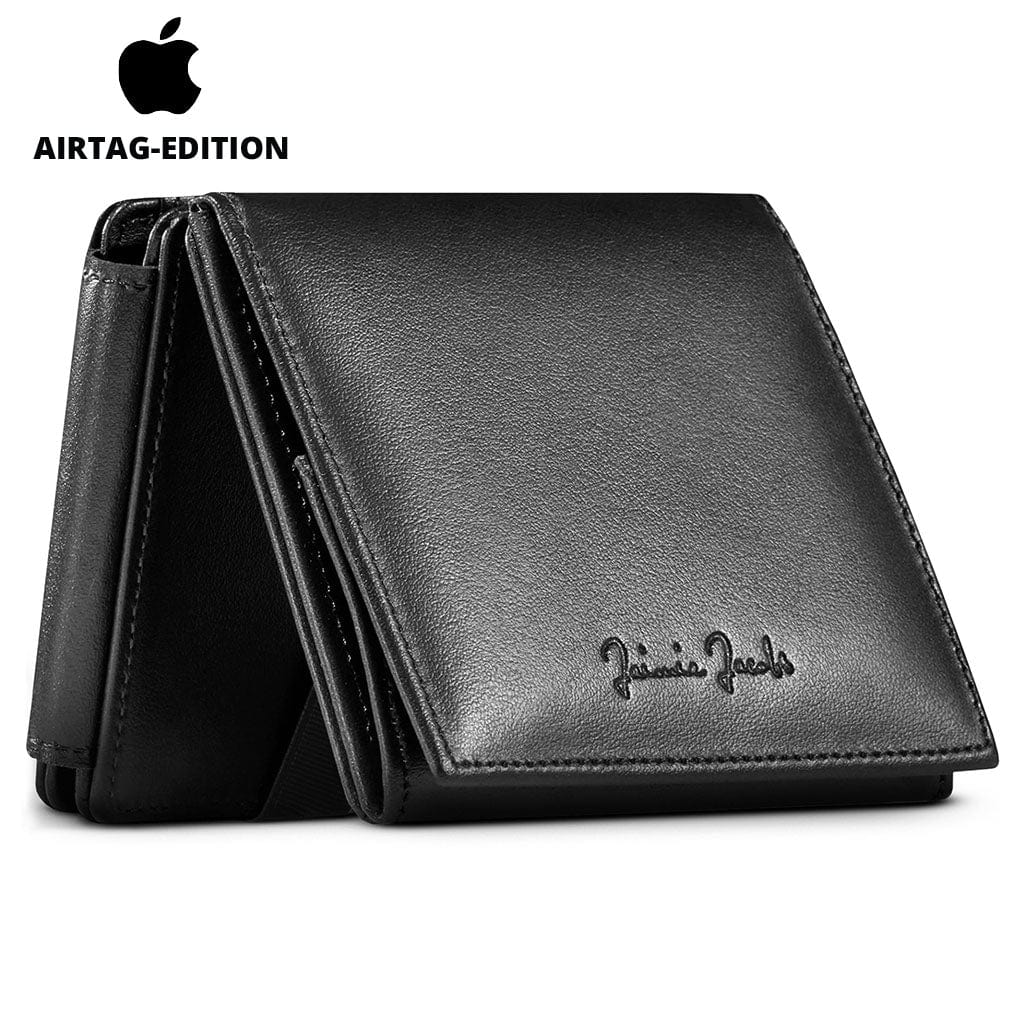 Jaimie Jacobs Geldbeutel Portemonnaie Black Flap Boy XL AirTag-Edition - Magic Wallet with Coin Pocket Flap Boy XL AirTag-Edition - Magic Wallet with Coin Pocket