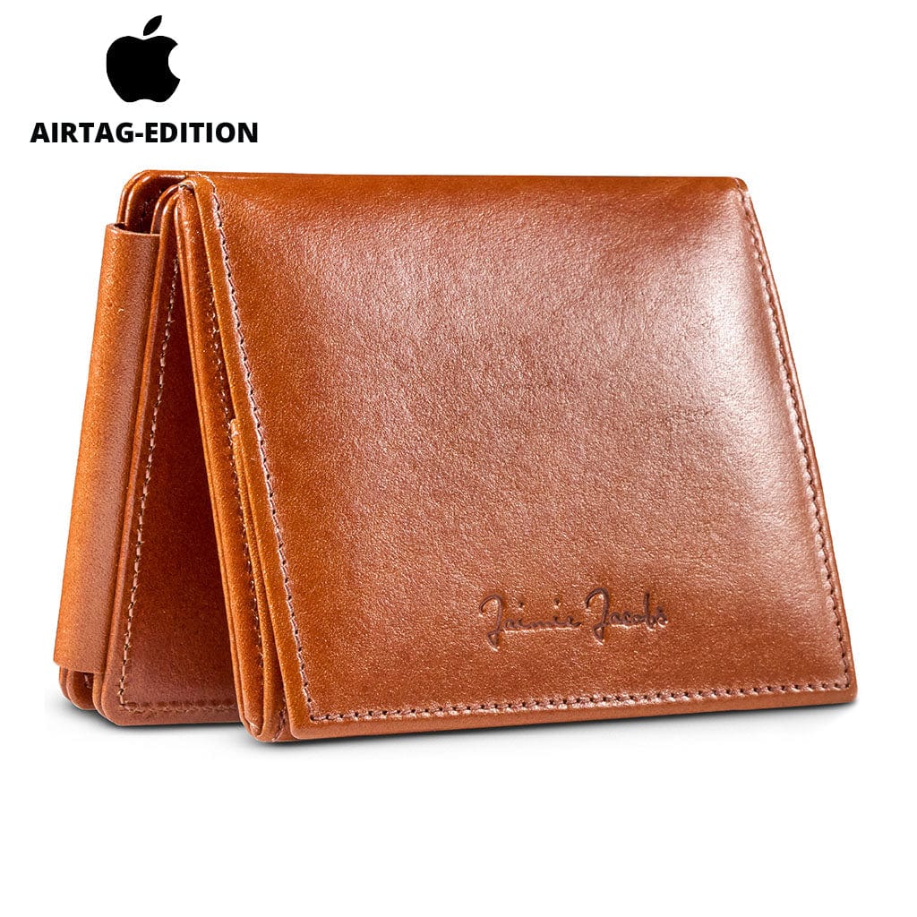 Jaimie Jacobs Geldbeutel Portemonnaie Dark Brown Flap Boy XL AirTag-Edition - Magic Wallet with Coin Pocket Flap Boy XL AirTag-Edition - Magic Wallet with Coin Pocket