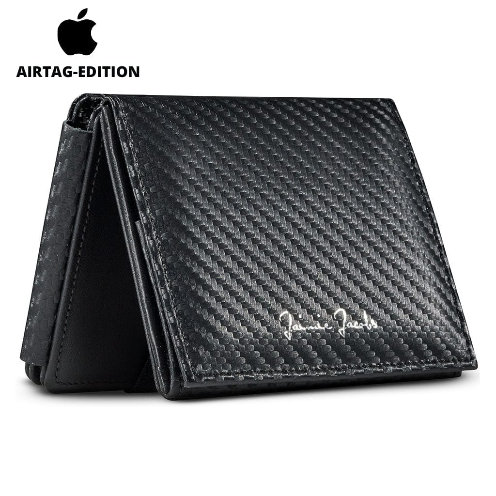 Jaimie Jacobs Geldbeutel Portemonnaie Carbon Flap Boy XL AirTag-Edition - Magic Wallet with Coin Pocket Flap Boy XL AirTag-Edition - Magic Wallet with Coin Pocket