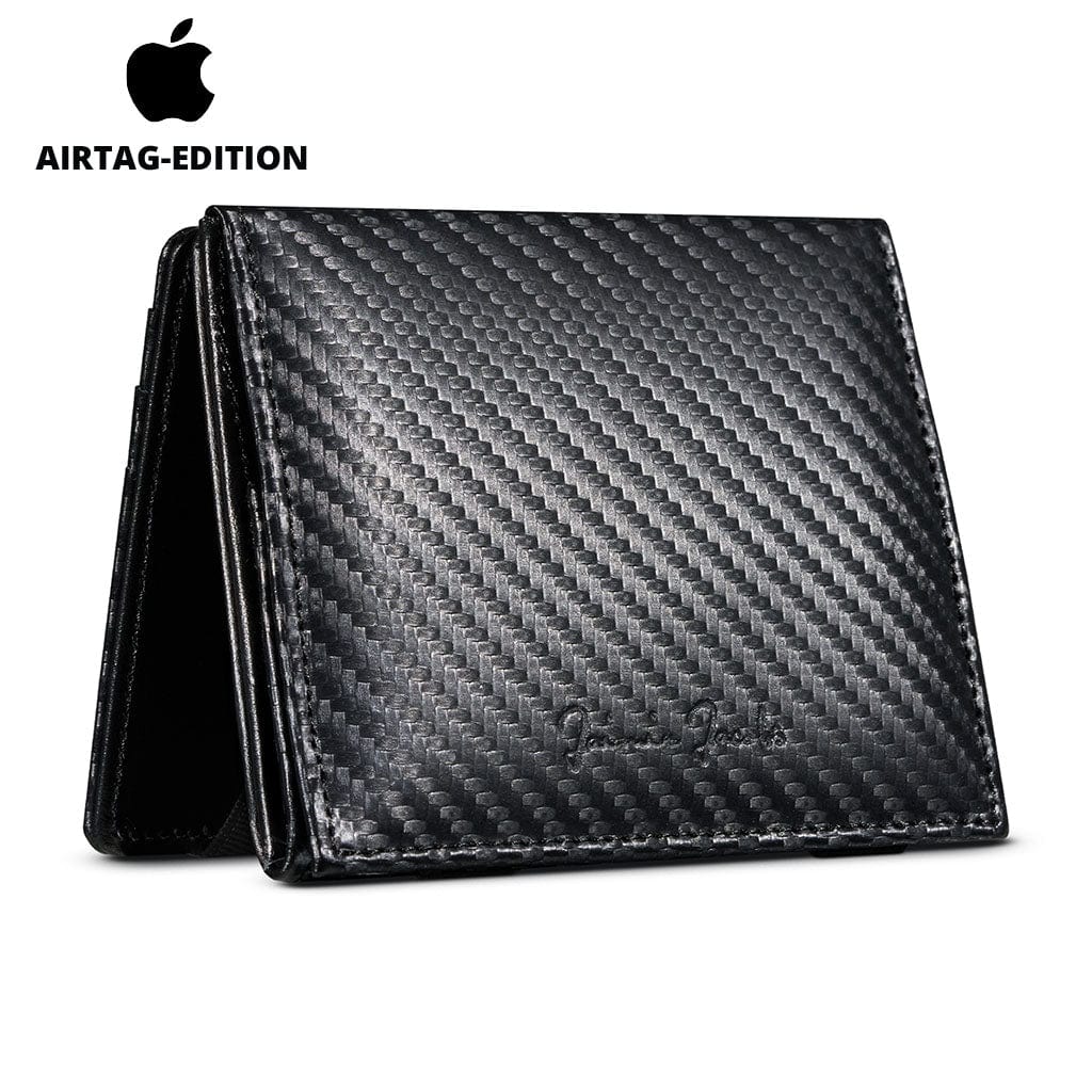 Jaimie Jacobs Geldbeutel Portemonnaie Carbon Flap Boy AirTag-Edition - Magic Wallet with Coin Pocket Flap Boy magic-wallet with coin pocket & Apple AirTag pocket