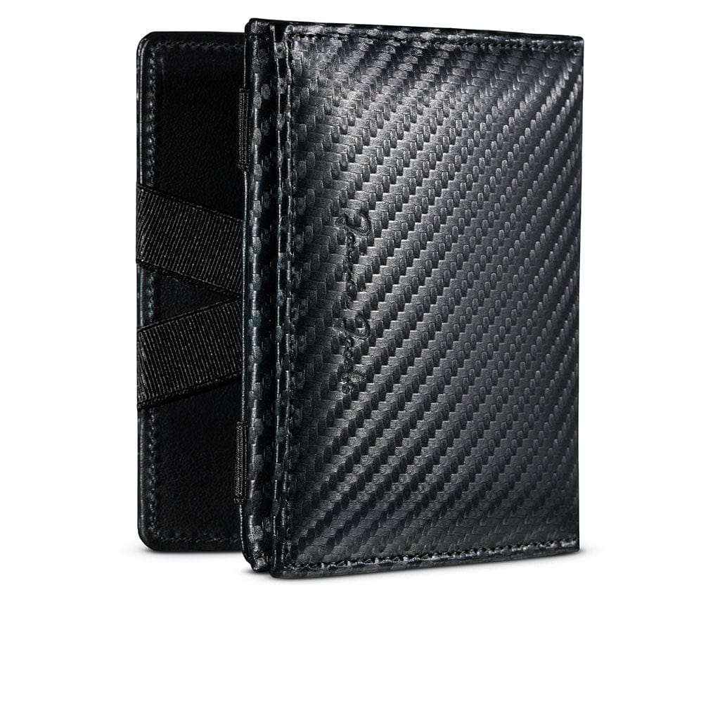 Jaimie Jacobs Geldbeutel Portemonnaie Carbon Flap Boy - Magic Wallet with Coin Pocket Flap Boy Magic Wallet with Coin Pocket Genuine Leather