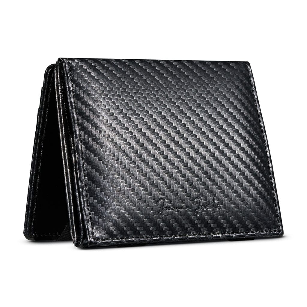 Jaimie Jacobs Geldbeutel Portemonnaie Carbon Flap Boy - Magic Wallet with Coin Pocket Flap Boy Magic Wallet with Coin Pocket Genuine Leather