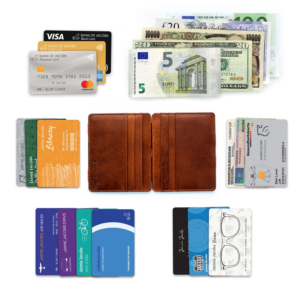Jaimie Jacobs Geldbeutel Portemonnaie Flap Boy Slim - Magic Wallet without Coin Pocket - Limited Edition Flap Boy Slim Limited Edition Magic Wallet without coin pocket