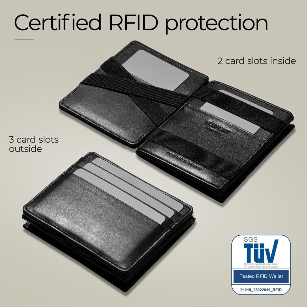 Jaimie Jacobs Geldbeutel Portemonnaie Flap Boy AirTag-Edition - Magic Wallet with Coin Pocket Flap Boy magic-wallet with coin pocket & Apple AirTag pocket