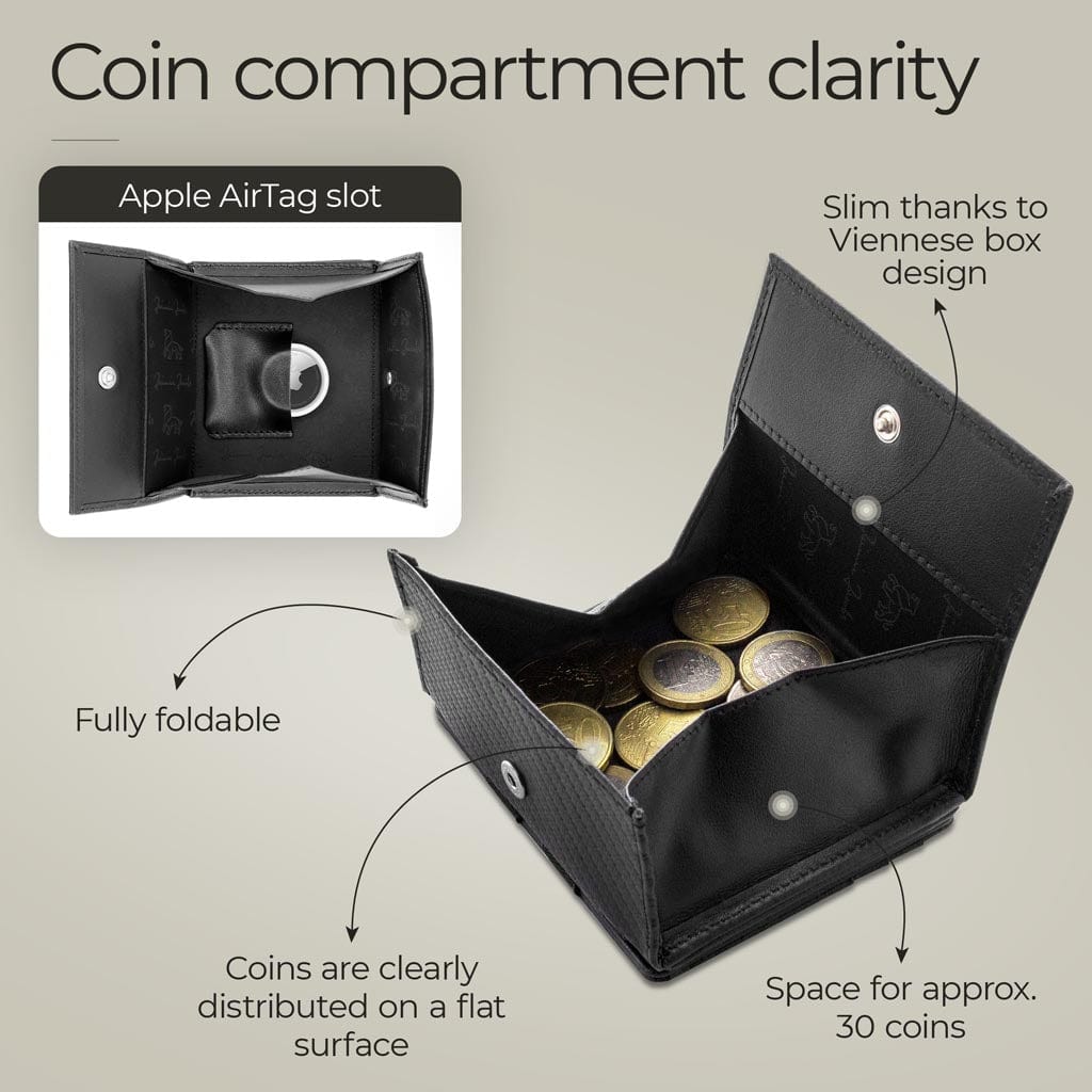 Jaimie Jacobs Geldbeutel Portemonnaie Flap Boy AirTag-Edition - Magic Wallet with Coin Pocket Flap Boy magic-wallet with coin pocket & Apple AirTag pocket
