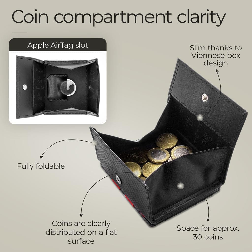 Jaimie Jacobs Geldbeutel Portemonnaie Flap Boy AirTag-Edition - Magic Wallet with Coin Pocket Flap Boy magic-wallet with coin pocket & Apple AirTag pocket