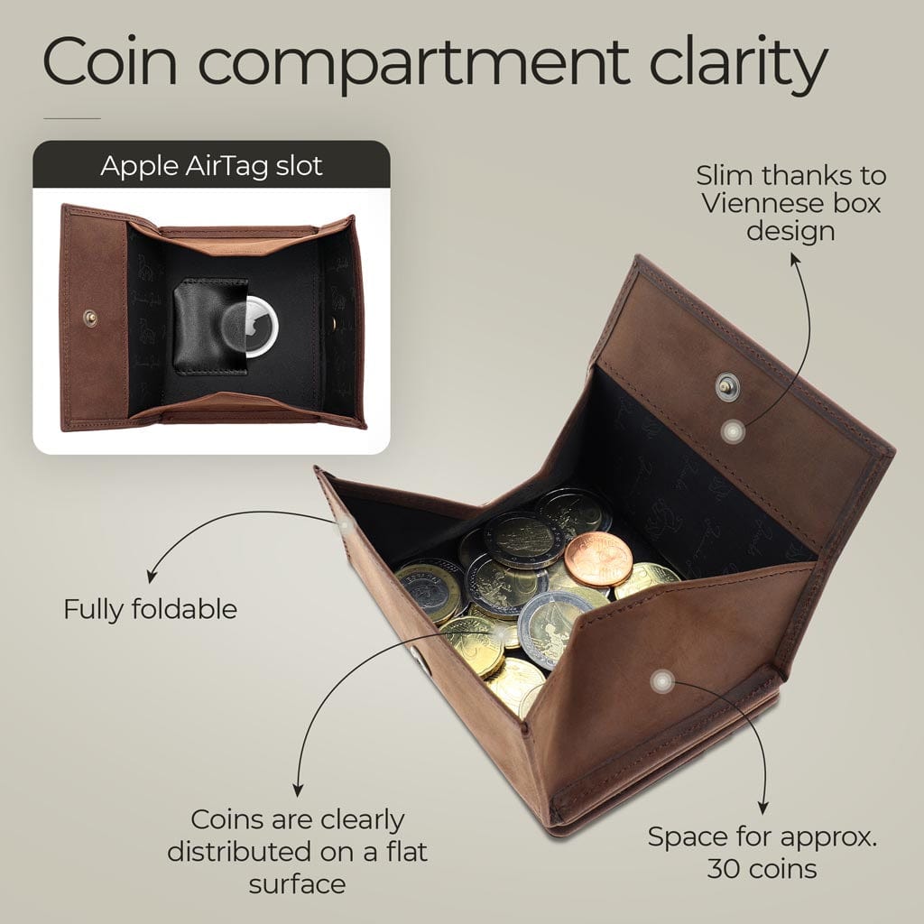 Jaimie Jacobs Geldbeutel Portemonnaie Flap Boy AirTag-Edition - Magic Wallet with Coin Pocket Flap Boy magic-wallet with coin pocket & Apple AirTag pocket