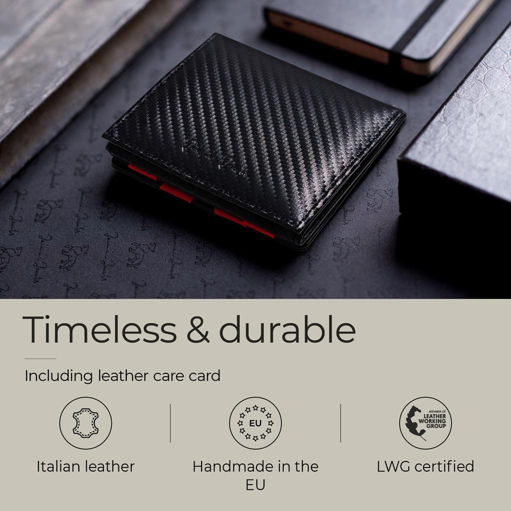 Jaimie Jacobs Geldbeutel Portemonnaie Flap Boy AirTag-Edition - Magic Wallet with Coin Pocket Flap Boy magic-wallet with coin pocket & Apple AirTag pocket