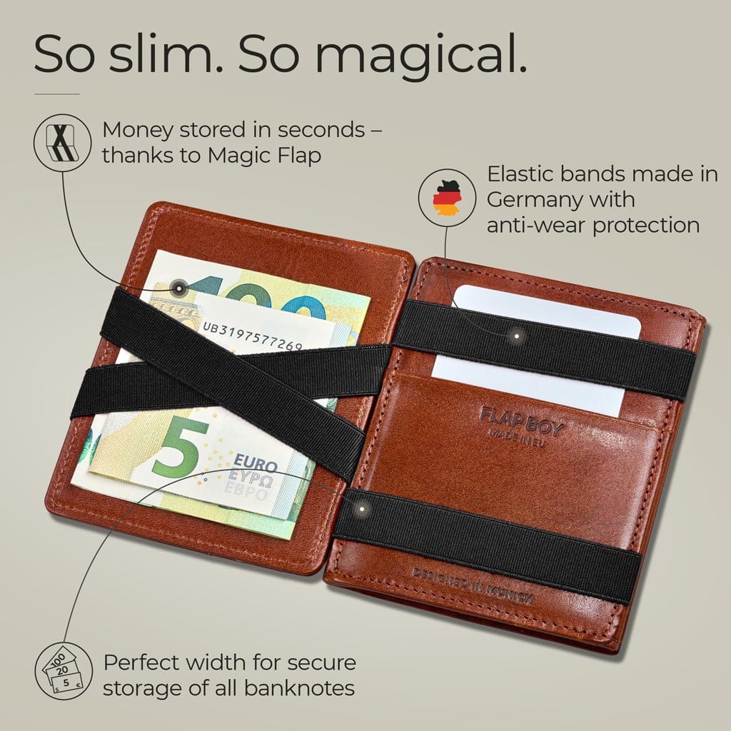 Jaimie Jacobs Geldbeutel Portemonnaie Flap Boy AirTag-Edition - Magic Wallet with Coin Pocket Flap Boy magic-wallet with coin pocket & Apple AirTag pocket