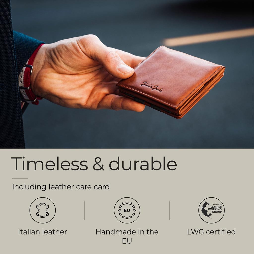 Jaimie Jacobs Geldbeutel Portemonnaie Flap Boy AirTag-Edition - Magic Wallet with Coin Pocket Flap Boy magic-wallet with coin pocket & Apple AirTag pocket