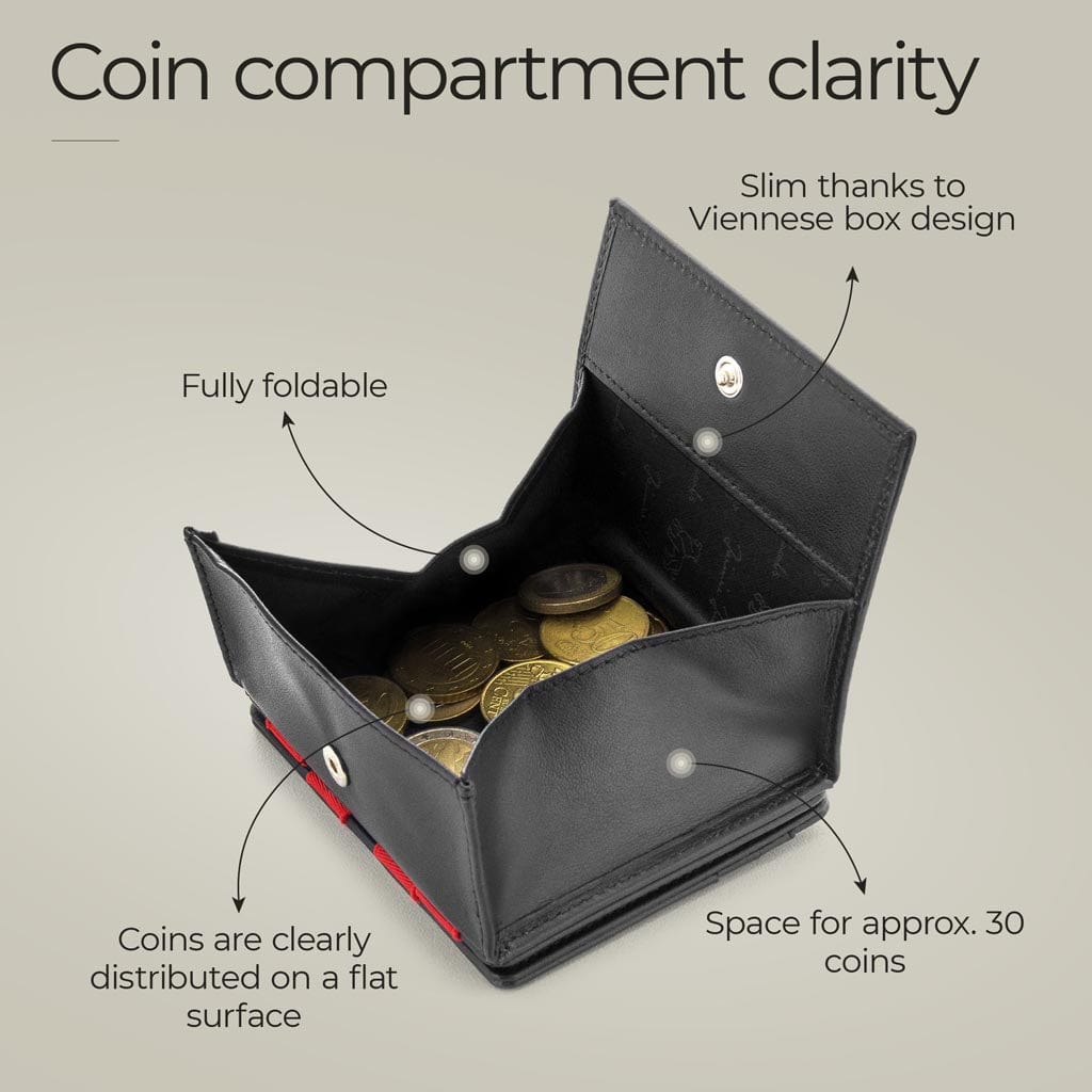 Jaimie Jacobs Geldbeutel Portemonnaie Black with Red Flap Boy FC Bayern München Edition - Magic Wallet with Coin Pocket Flap Boy FC Bayern Munich Edition with coin pocket