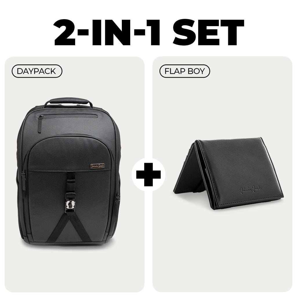 Jaimie Jacobs Rucksack Business Backpack + Flap Boy Magic Wallet Bundle Business Backpack + Flap Boy Magic Wallet Bundle