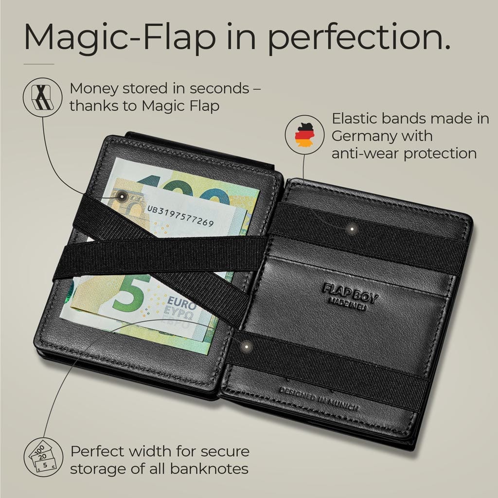Jaimie Jacobs Geldbeutel Portemonnaie Flap Boy XL AirTag-Edition - Magic Wallet with Coin Pocket Flap Boy XL AirTag-Edition - Magic Wallet with Coin Pocket