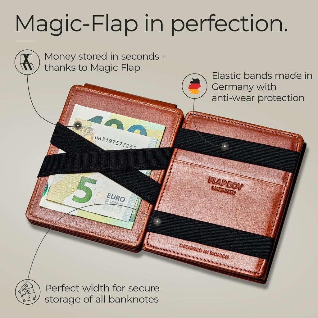 Jaimie Jacobs Geldbeutel Portemonnaie Flap Boy XL AirTag-Edition - Magic Wallet with Coin Pocket Flap Boy XL AirTag-Edition - Magic Wallet with Coin Pocket