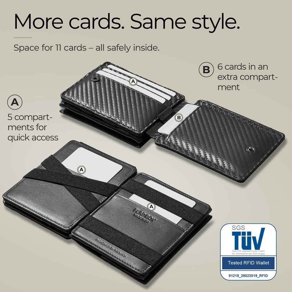 Jaimie Jacobs Geldbeutel Portemonnaie Flap Boy XL AirTag-Edition - Magic Wallet with Coin Pocket Flap Boy XL AirTag-Edition - Magic Wallet with Coin Pocket