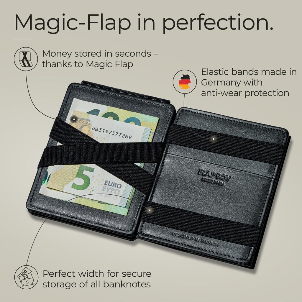 Jaimie Jacobs Geldbeutel Portemonnaie Flap Boy XL AirTag-Edition - Magic Wallet with Coin Pocket Flap Boy XL AirTag-Edition - Magic Wallet with Coin Pocket