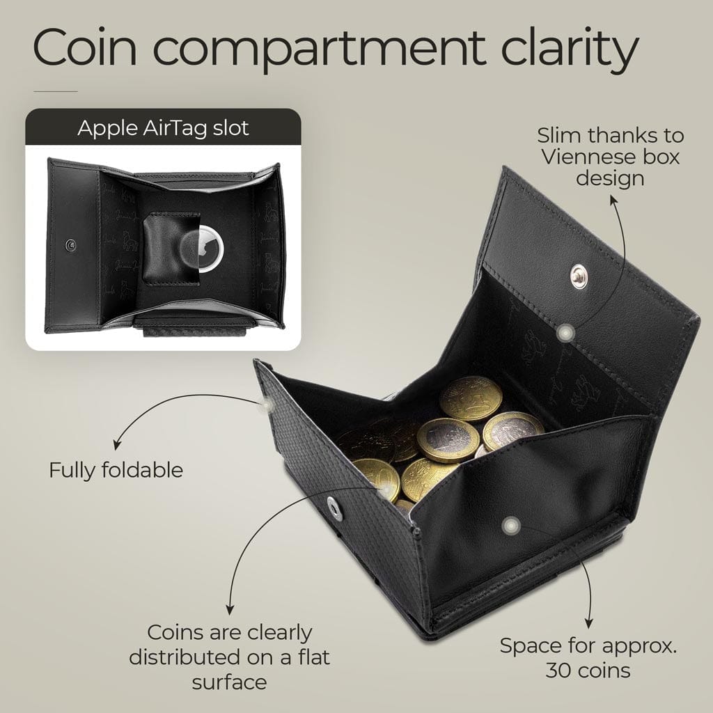 Jaimie Jacobs Geldbeutel Portemonnaie Flap Boy XL AirTag-Edition - Magic Wallet with Coin Pocket Flap Boy XL AirTag-Edition - Magic Wallet with Coin Pocket