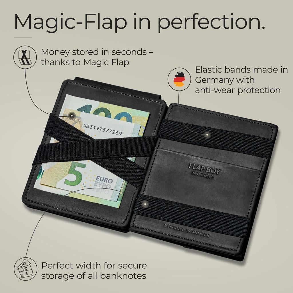 Jaimie Jacobs Geldbeutel Portemonnaie Flap Boy XL - Magic Wallet with Coin Pocket Flap Boy XL - Magic Wallet with Coin Pocket