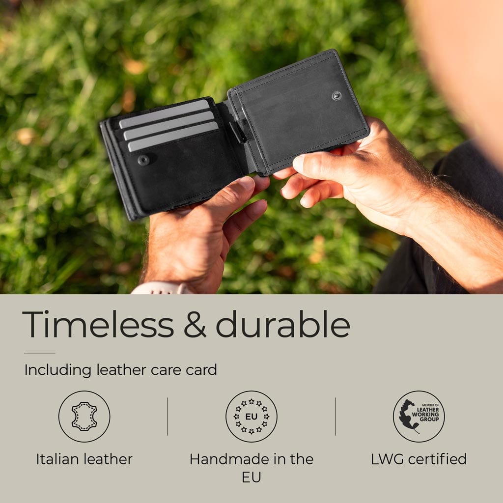 Jaimie Jacobs Geldbeutel Portemonnaie Flap Boy XL AirTag-Edition - Magic Wallet with Coin Pocket Flap Boy XL AirTag-Edition - Magic Wallet with Coin Pocket