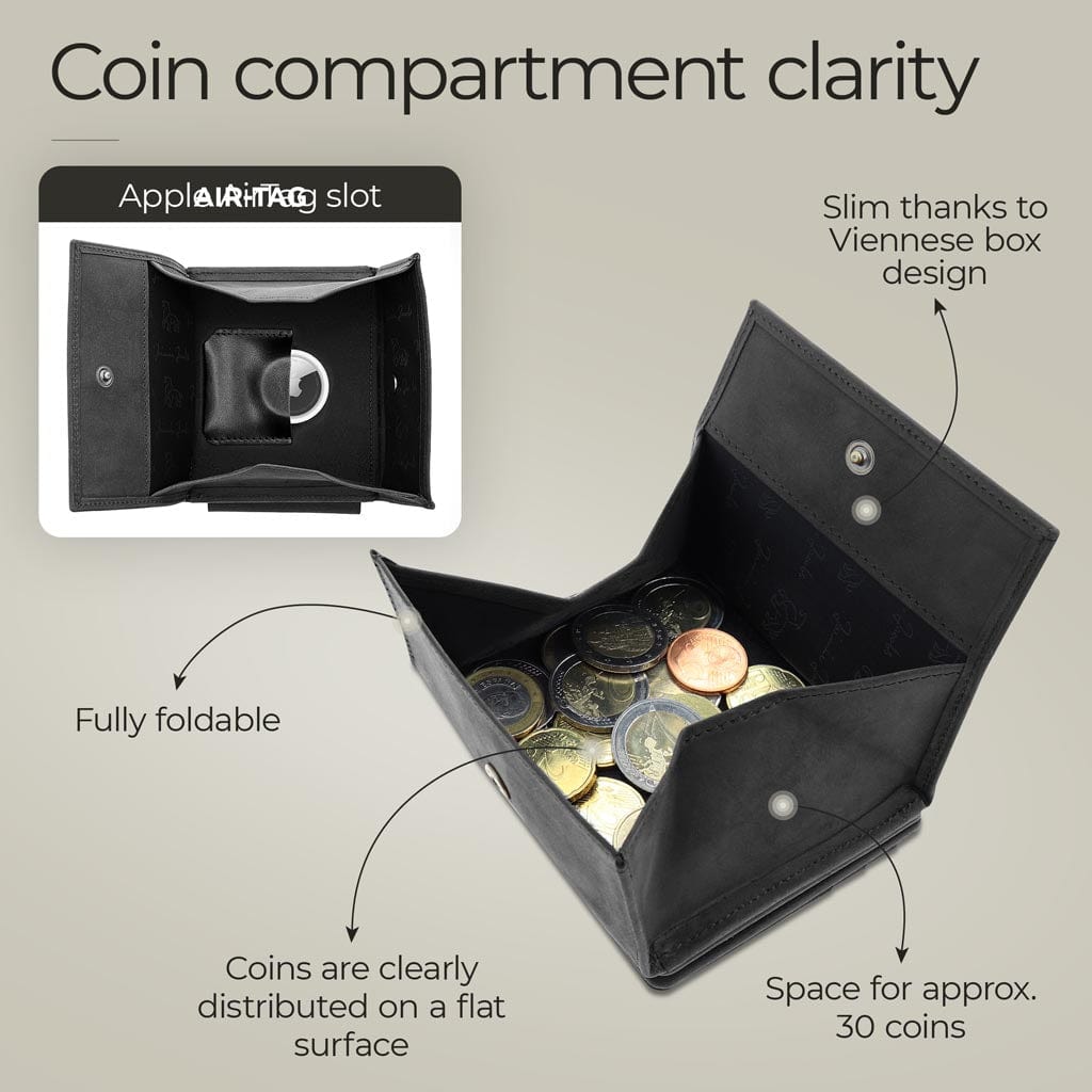 Jaimie Jacobs Geldbeutel Portemonnaie Flap Boy XL AirTag-Edition - Magic Wallet with Coin Pocket Flap Boy XL AirTag-Edition - Magic Wallet with Coin Pocket