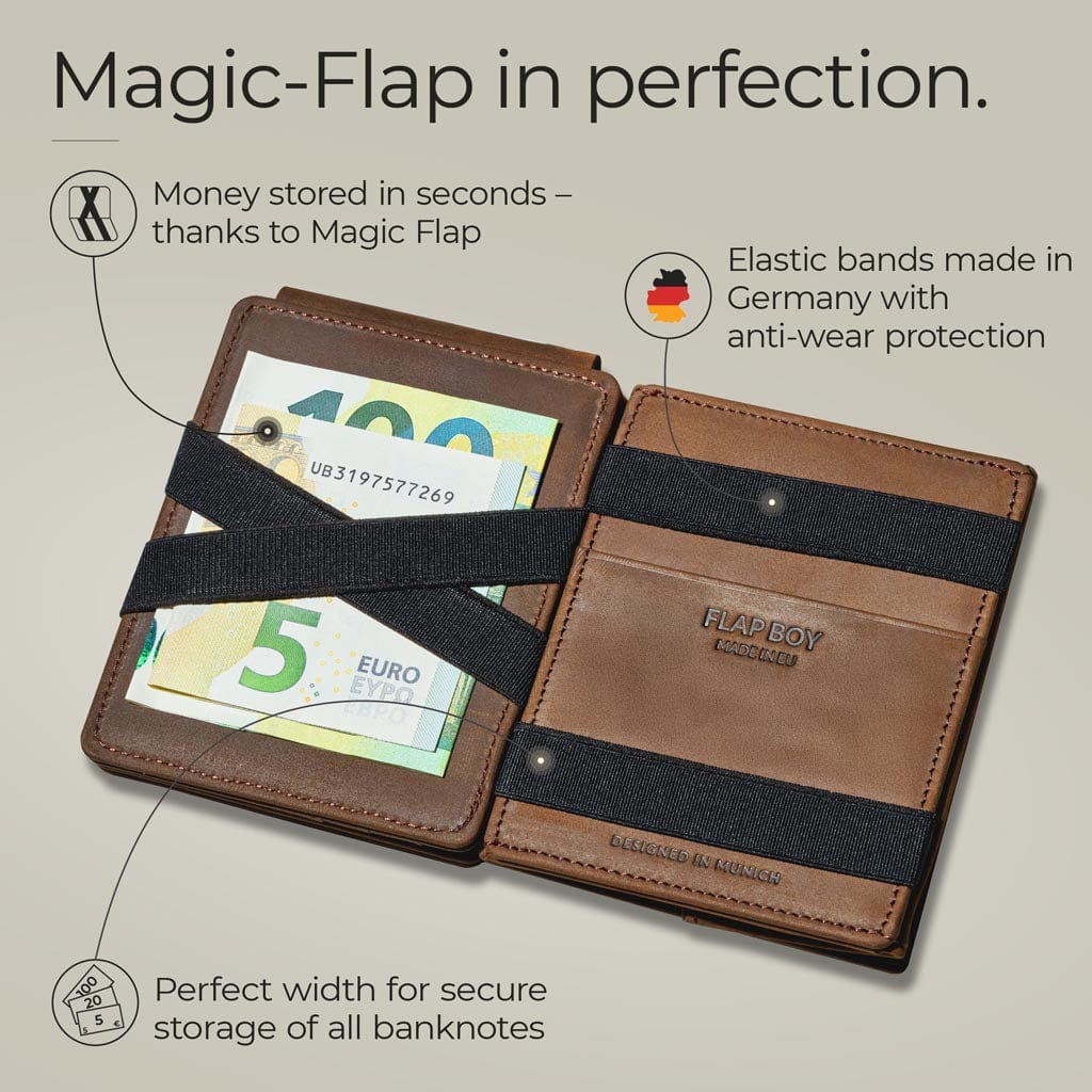 Jaimie Jacobs Geldbeutel Portemonnaie Flap Boy XL AirTag-Edition - Magic Wallet with Coin Pocket Flap Boy XL AirTag-Edition - Magic Wallet with Coin Pocket