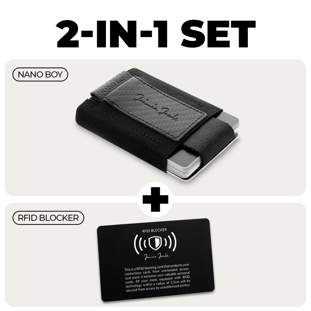 Jaimie Jacobs Carbon Nano Boy + RFID Blocker Nano Boy + RFID Blocker Bundle Sale