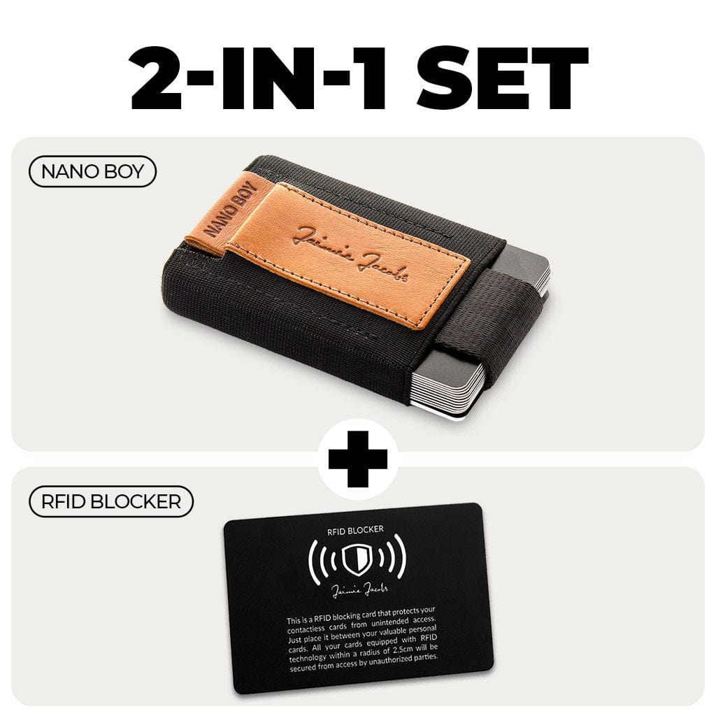 Jaimie Jacobs Cognac Nano Boy + RFID Blocker Nano Boy + RFID Blocker Bundle Sale