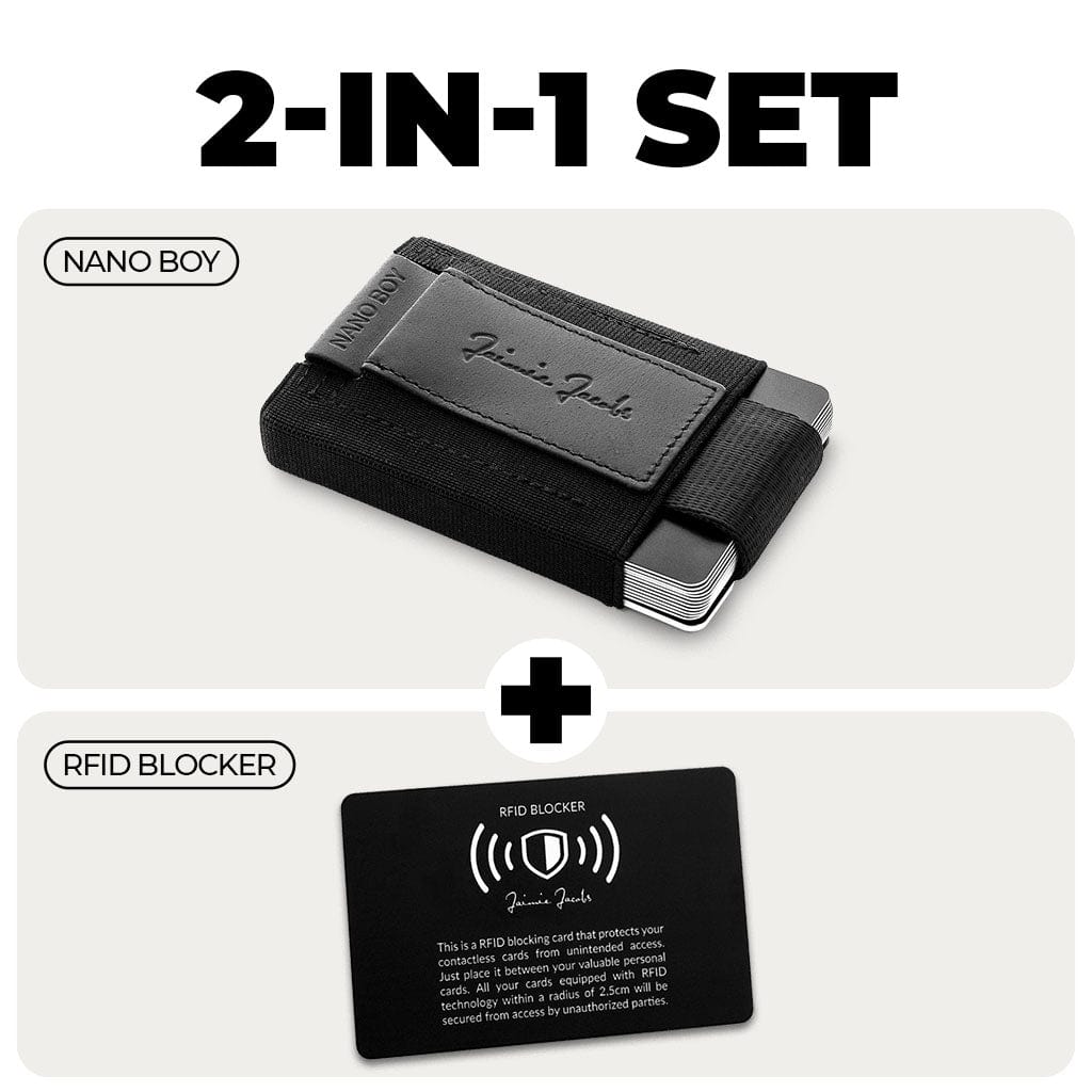 Jaimie Jacobs Black Nano Boy + RFID Blocker Nano Boy + RFID Blocker Bundle Sale