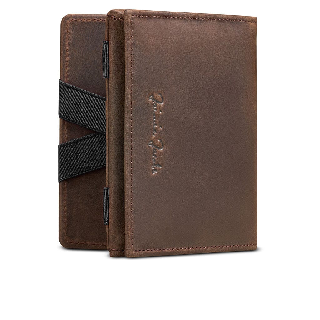 Jaimie Jacobs Geldbeutel Portemonnaie Buffalo Leather Dark Brown Flap Boy - Magic Wallet with Coin Pocket Flap Boy Magic Wallet with Coin Pocket Genuine Leather