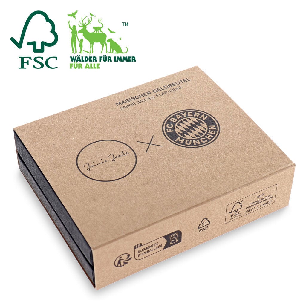 Jaimie Jacobs Geldbeutel Portemonnaie Black with Red Flap Boy Slim FC Bayern München Edition - Magic Wallet without Coin Pocket Flap Boy Slim FC Bayern München Edition Magic Wallet