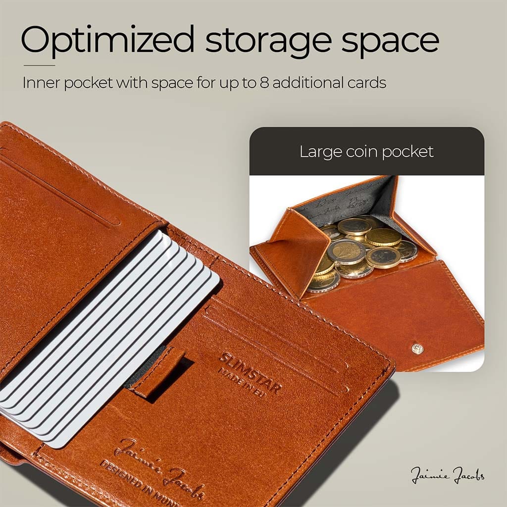 Jaimie Jacobs Geldbeutel Portemonnaie Slimstar - slim wallet with large coin pocket Slimstar slim wallet with big coin pocket