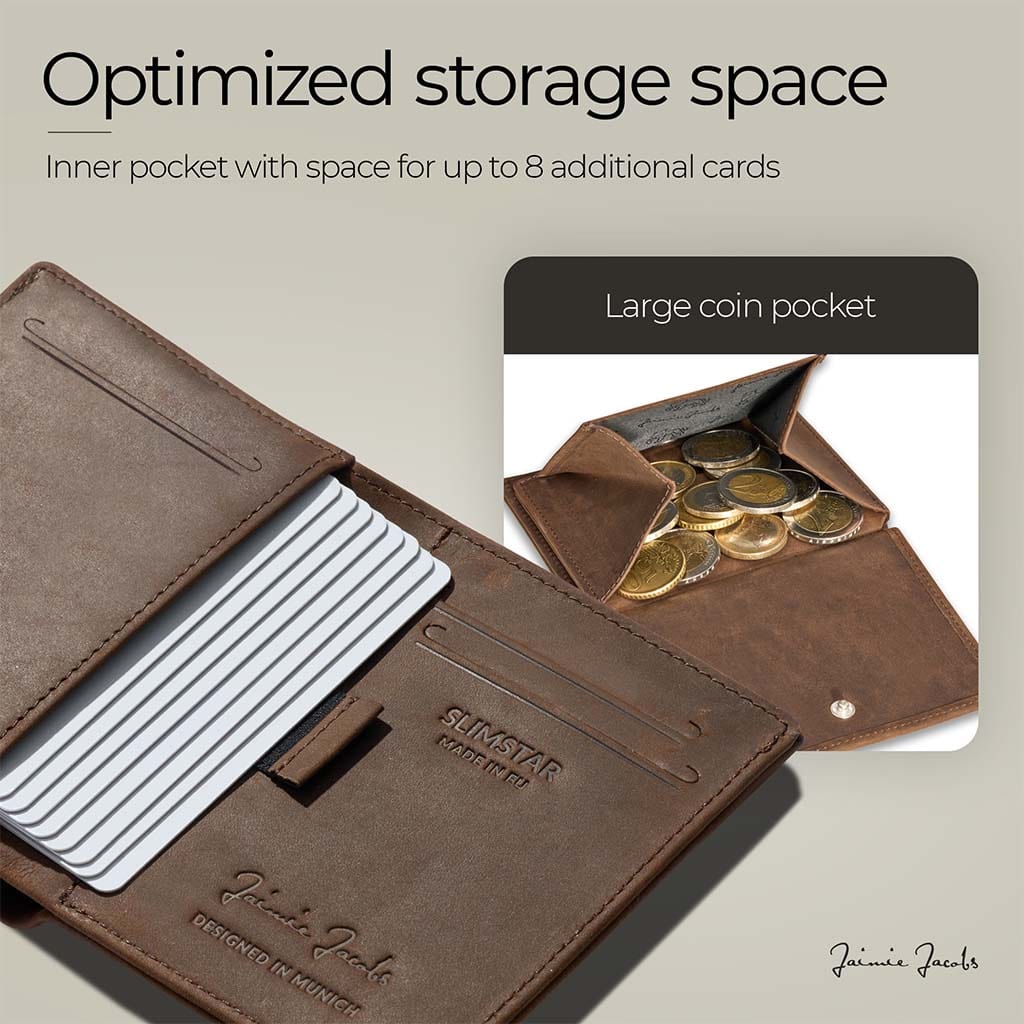 Jaimie Jacobs Geldbeutel Portemonnaie Slimstar - slim wallet with large coin pocket Slimstar slim wallet with big coin pocket