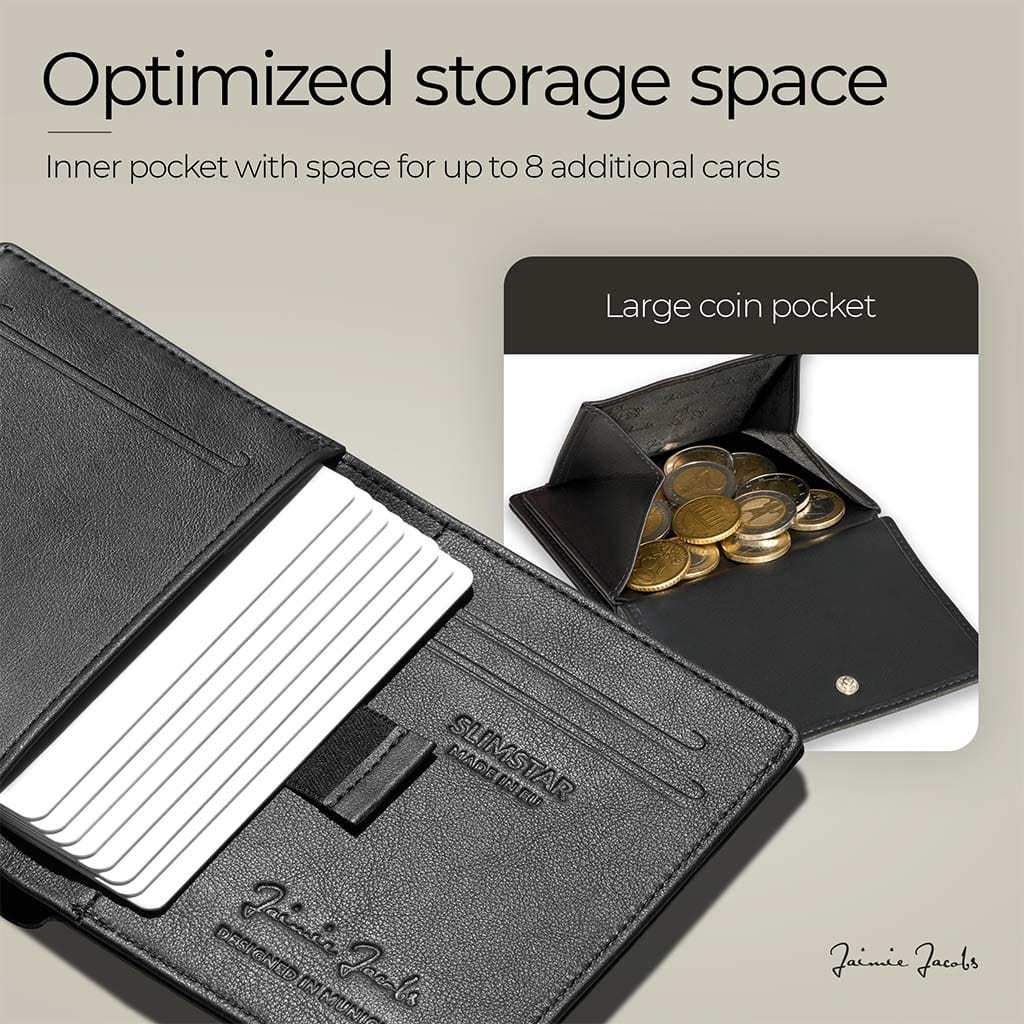 Jaimie Jacobs Geldbeutel Portemonnaie Slimstar - slim wallet with large coin pocket Slimstar slim wallet with big coin pocket
