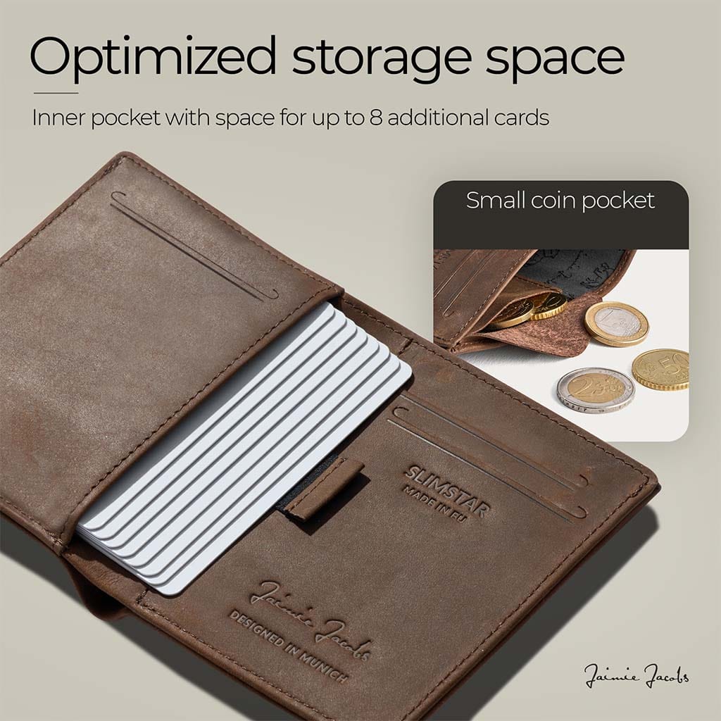 Jaimie Jacobs Geldbeutel Portemonnaie Slimstar - slim wallet with small coin pocket Slimstar slim wallet without coin pocket