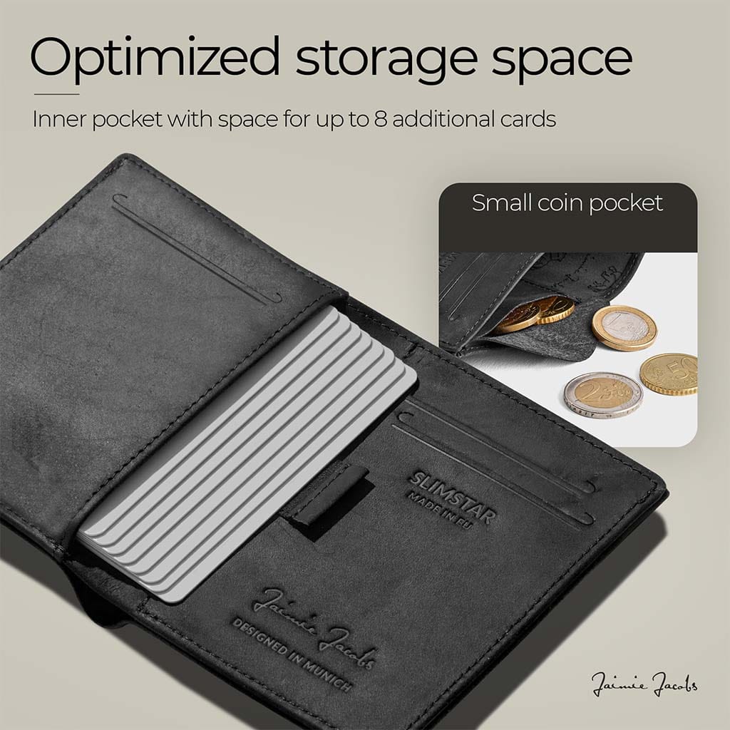 Jaimie Jacobs Geldbeutel Portemonnaie Slimstar - slim wallet with small coin pocket Slimstar slim wallet without coin pocket