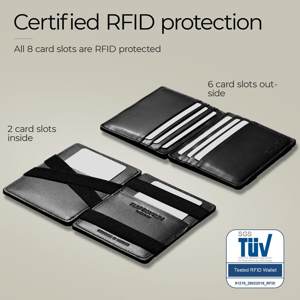 Jaimie Jacobs Geldbeutel Portemonnaie Flap Boy Slim - Magic Wallet without Coin Pocket Flap Boy Slim Magic Wallet without coin pocket