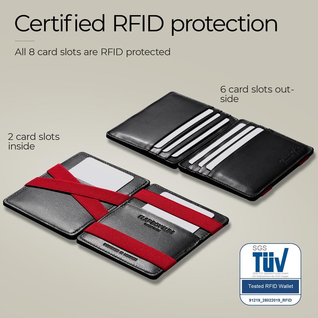 Jaimie Jacobs Geldbeutel Portemonnaie Flap Boy Slim - Magic Wallet without Coin Pocket Flap Boy Slim Magic Wallet without coin pocket