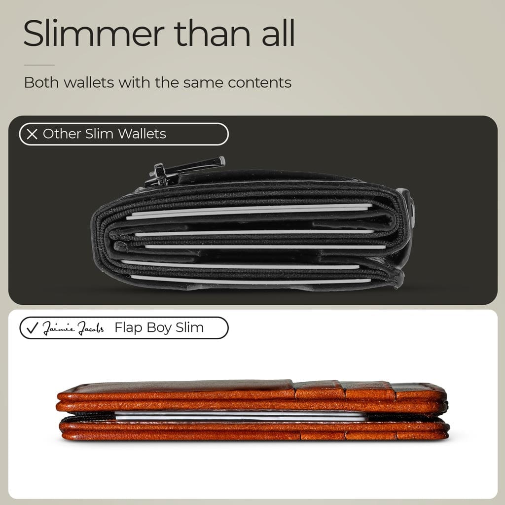 Jaimie Jacobs Geldbeutel Portemonnaie Flap Boy Slim - Magic Wallet without Coin Pocket Flap Boy Slim Magic Wallet without coin pocket