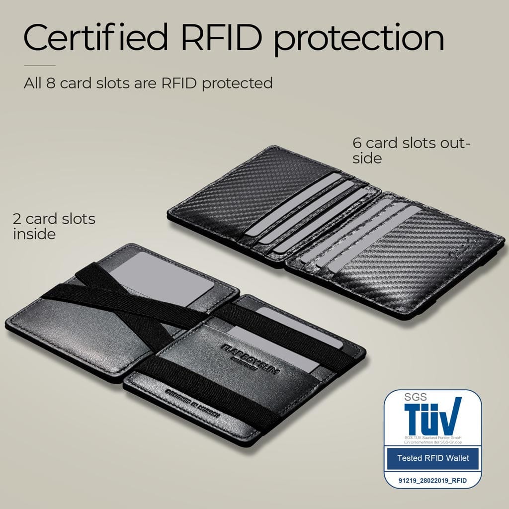 Jaimie Jacobs Geldbeutel Portemonnaie Flap Boy Slim - Magic Wallet without Coin Pocket Flap Boy Slim Magic Wallet without coin pocket