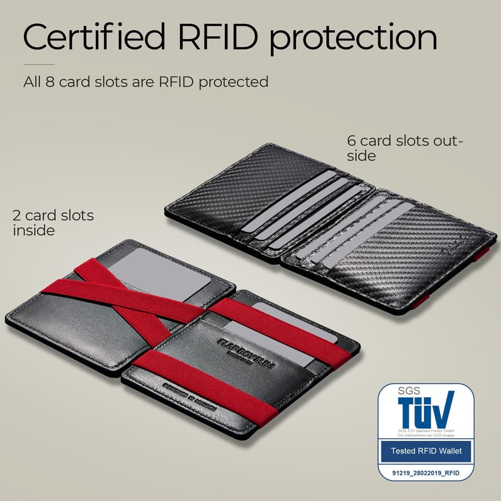 Jaimie Jacobs Geldbeutel Portemonnaie Flap Boy Slim - Magic Wallet without Coin Pocket Flap Boy Slim Magic Wallet without coin pocket