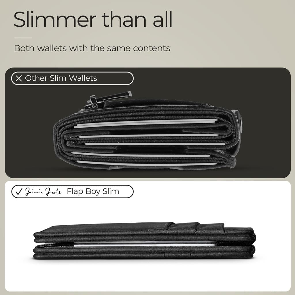 Jaimie Jacobs Geldbeutel Portemonnaie Flap Boy Slim - Magic Wallet without Coin Pocket Flap Boy Slim Magic Wallet without coin pocket