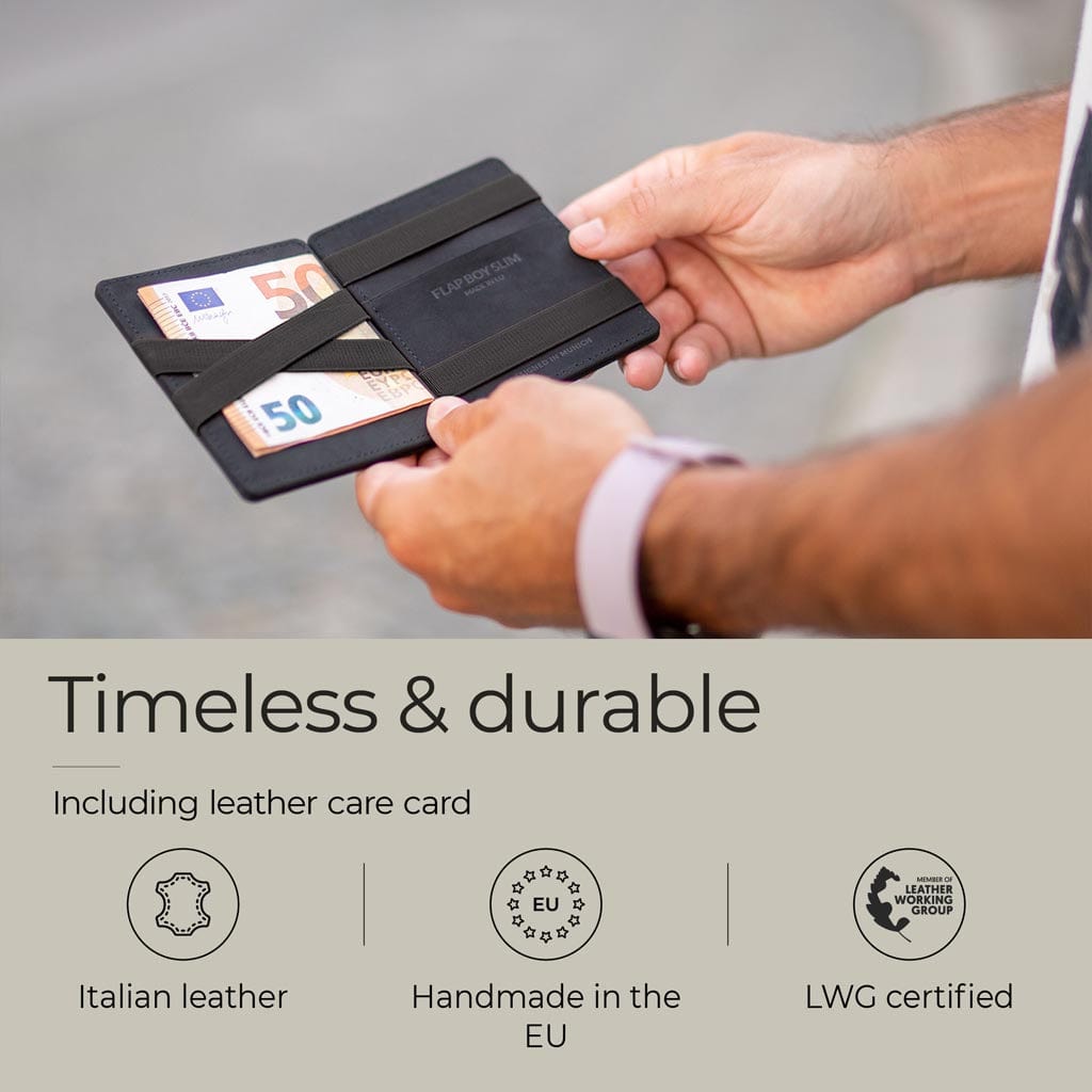 Jaimie Jacobs Geldbeutel Portemonnaie Flap Boy Slim - Magic Wallet without Coin Pocket Flap Boy Slim Magic Wallet without coin pocket