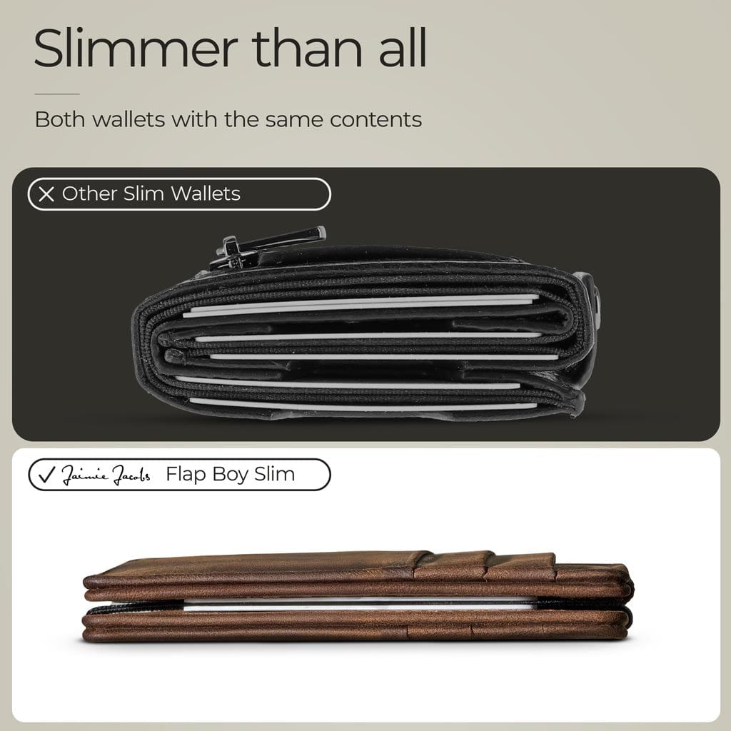 Jaimie Jacobs Geldbeutel Portemonnaie Flap Boy Slim - Magic Wallet without Coin Pocket Flap Boy Slim Magic Wallet without coin pocket