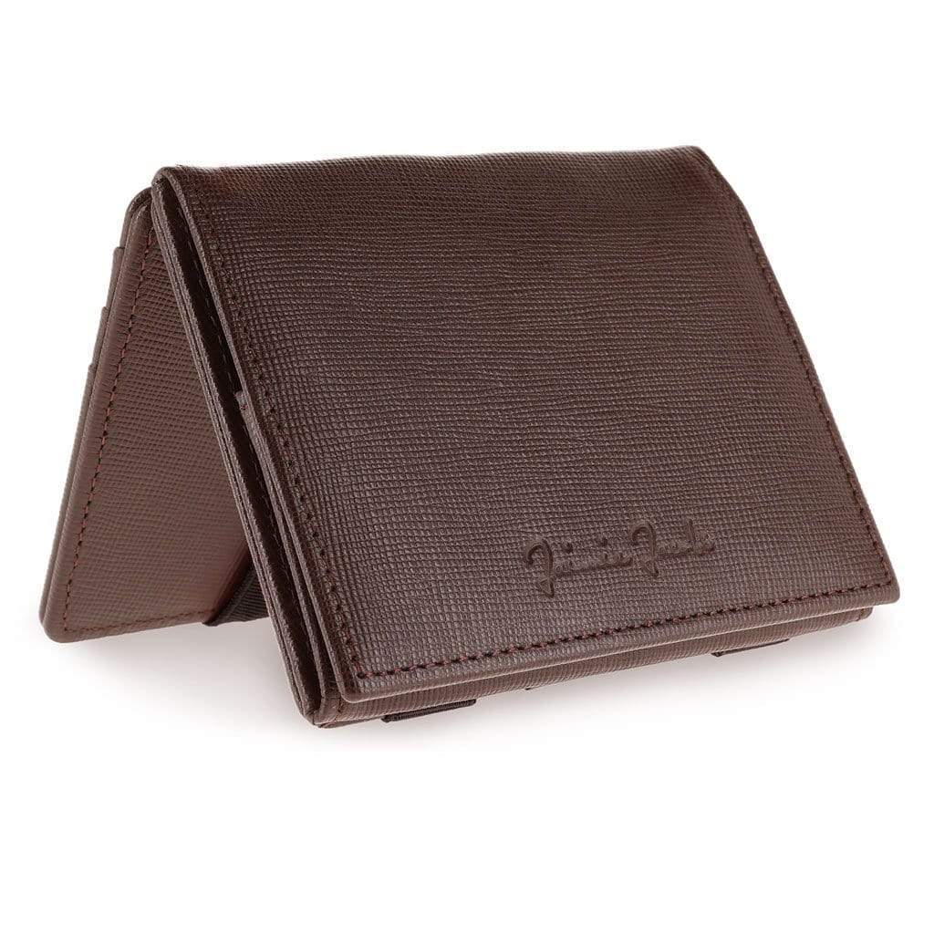 Jaimie Jacobs Geldbeutel Portemonnaie Saffiano Brown Flap Boy - Magic Wallet with Coin Pocket - Limited Edition Flap Boy Magic Wallet with Coin Pocket Limited Edition