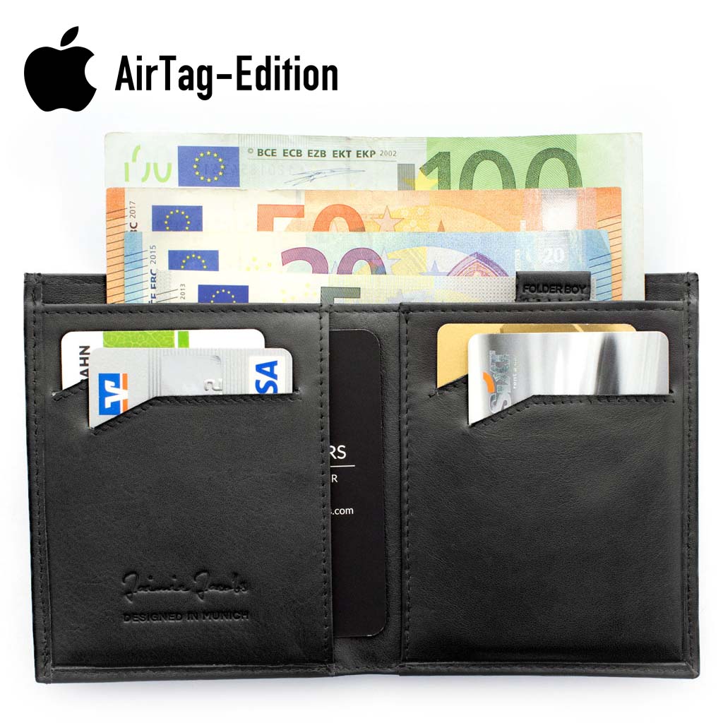 Jaimie Jacobs Geldbeutel Portemonnaie Folder Boy AirTag-Edition Folder Boy Apple AirTag-Edition Wallet With Coin Pocket