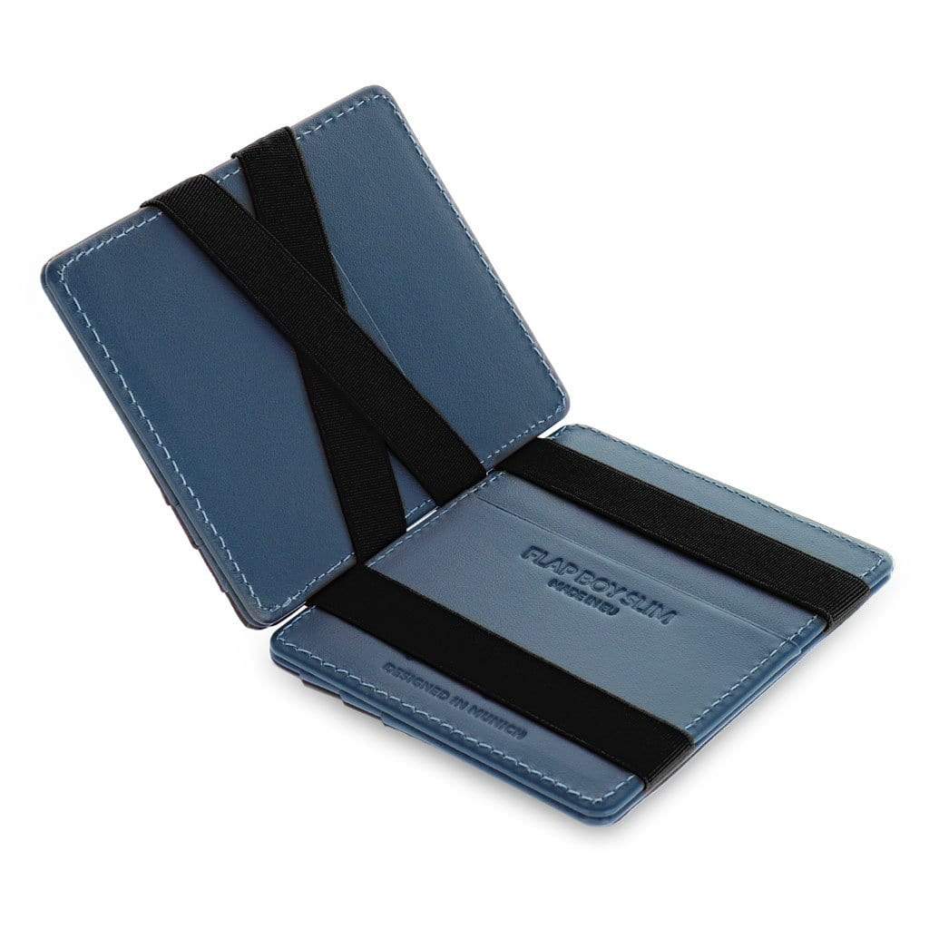 Jaimie Jacobs Geldbeutel Blue Flap Boy Slim - Magic Wallet without Coin Pocket Eco-Leather jamy jamie jami jakobs