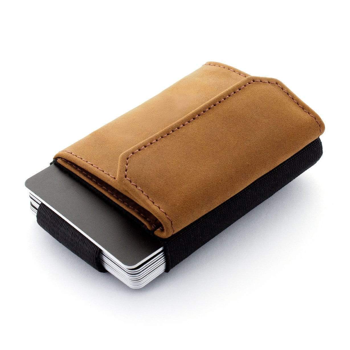 Jaimie Jacobs Geldbeutel Karten Portemonnaie Buffalo Leather Light Brown Nano Boy Pocket with leather coin pocket Nano Boy Pocket wallet with leather coin pocket