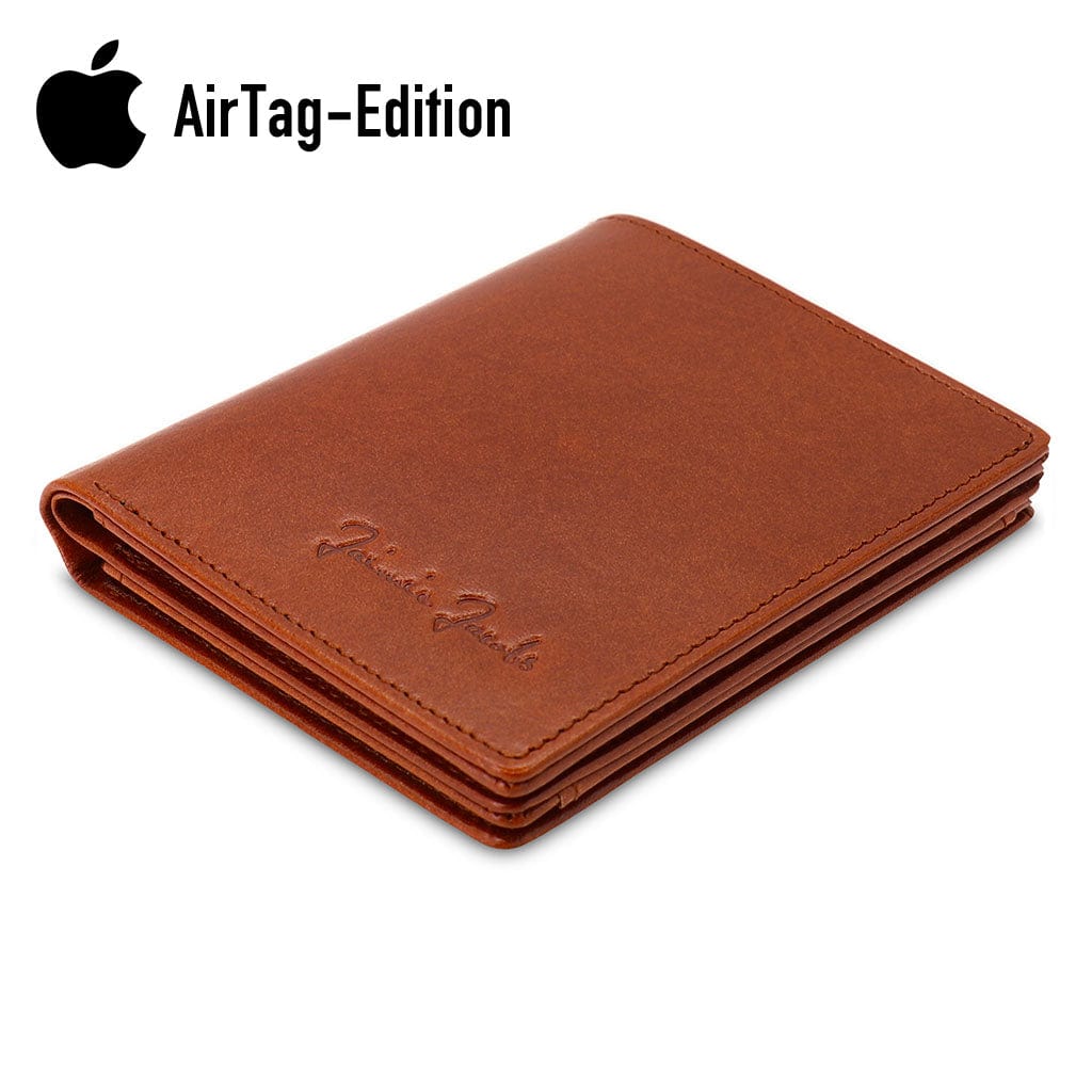 Jaimie Jacobs Geldbeutel Portemonnaie Dark Brown Slimstar AirTag-Edition slim wallet with large coin pocket Slimstar AirTag Edition slim wallet with big coin pocket