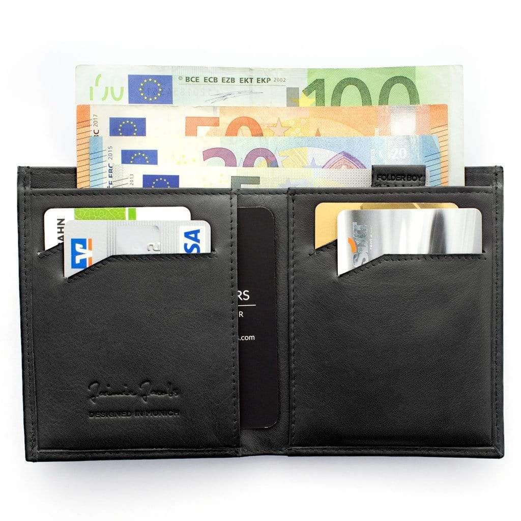 Jaimie Jacobs Geldbeutel Portemonnaie Folder Boy bi-fold wallet Folder Boy Men Wallet With Coin Pocket Genuine Leather