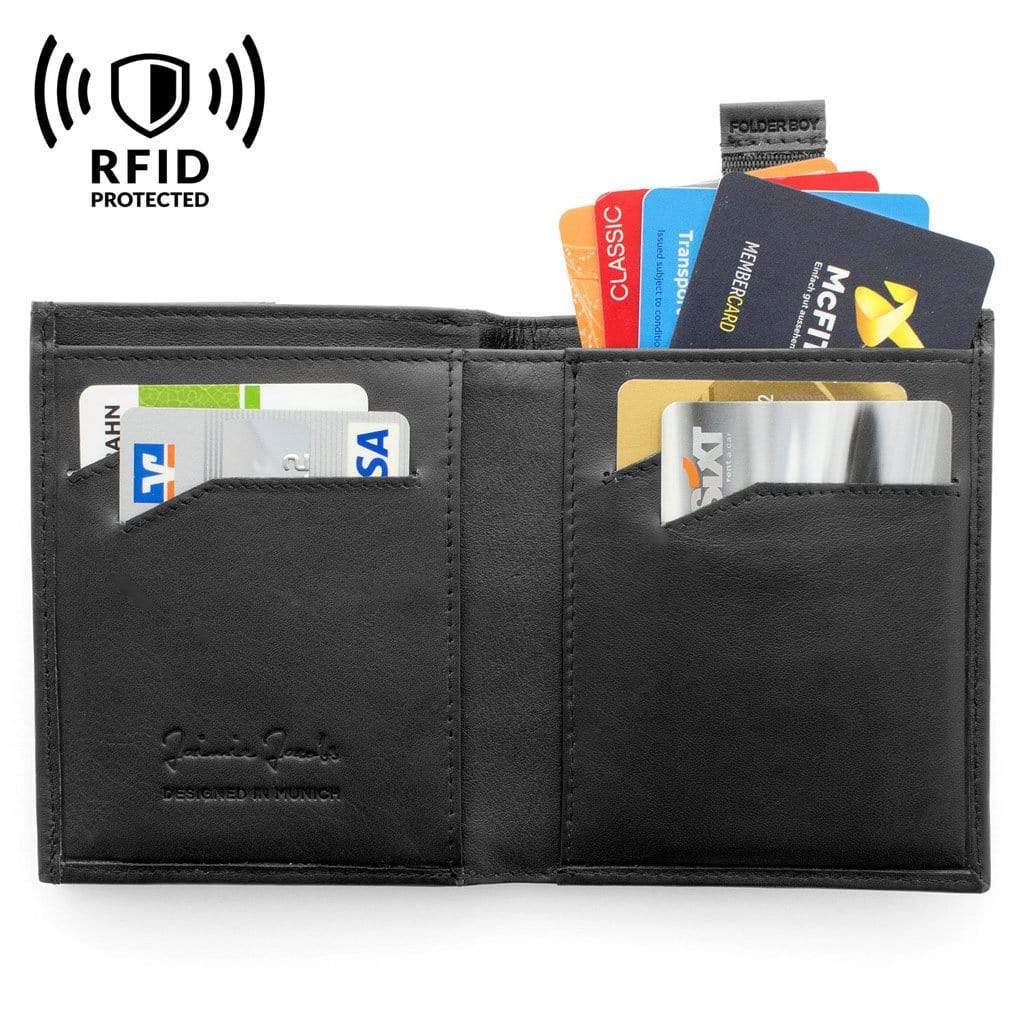 Jaimie Jacobs Geldbeutel Portemonnaie Folder Boy bi-fold wallet Folder Boy Men Wallet With Coin Pocket Genuine Leather